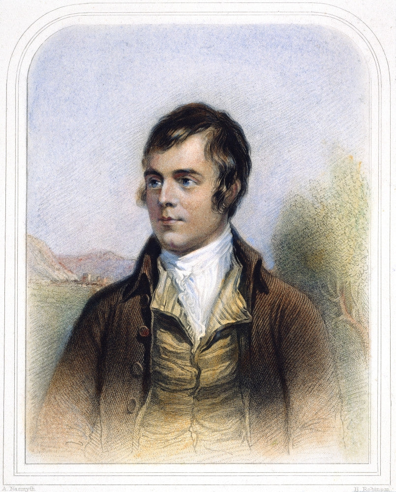 Robert Burns Scottish National Poet Steel Engraving Print
