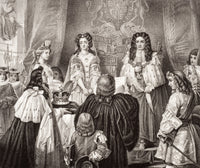 The Crown Offered to William and Mary Fine Art Print - Historical Engraving