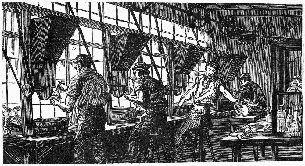 19th Century Glassworkers Wood Engraving Fine Art Print by Granger Collection