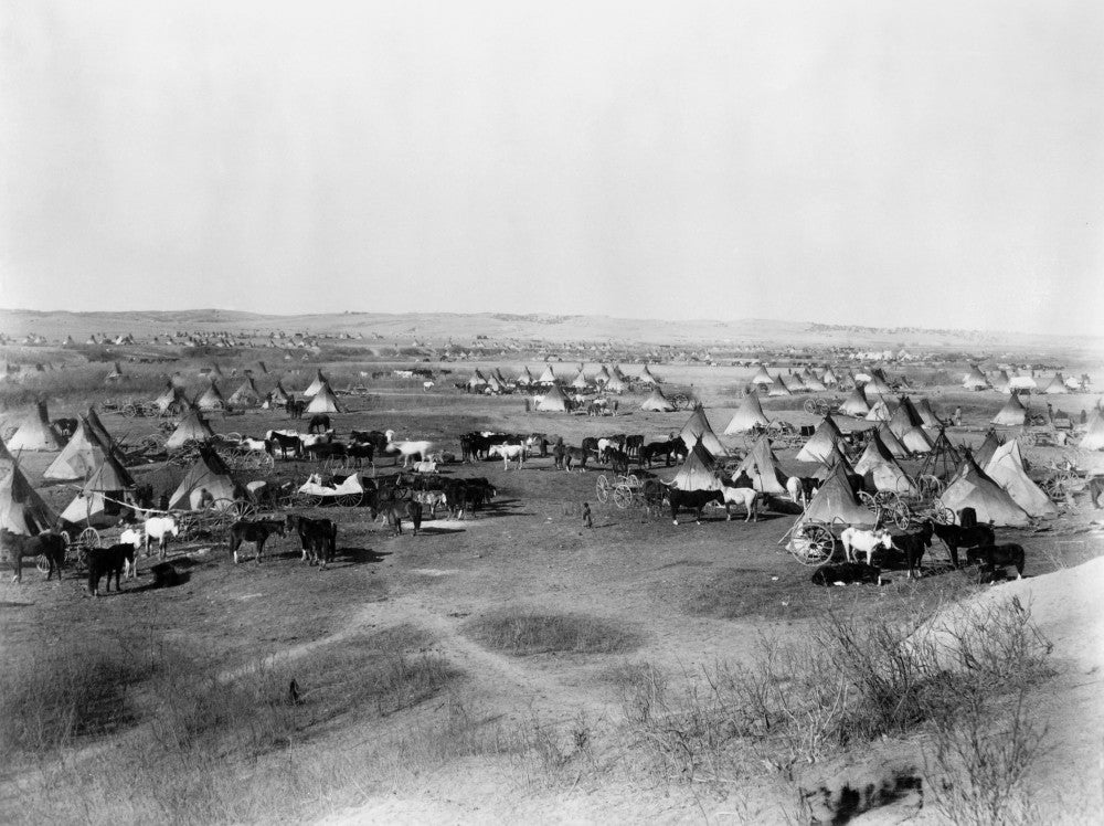 Lakota Sioux Camp in South Dakota Photograph by John Grabill, C1891