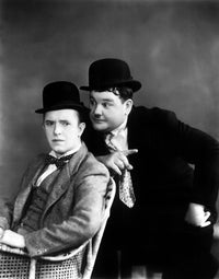 Stan Laurel and Oliver Hardy Photo Print - Classic Comedy Art