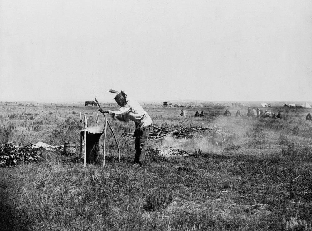 Sioux Cooking Fine Art Print by Granger Collection - C1911
