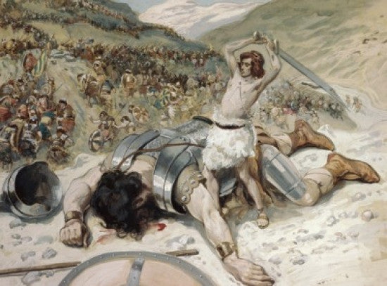 David Cuts Off the Head of Goliath Fine Art Print by James Tissot
