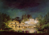 Versailles Gardens 1781 Oil on Canvas Print by Chatelet