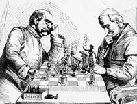 Germany: Kulturkampf 1875 Fine Art Print - Contemporary Cartoon by Grang