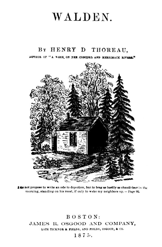 Thoreau: Walden Title Page Engraving Fine Art Print