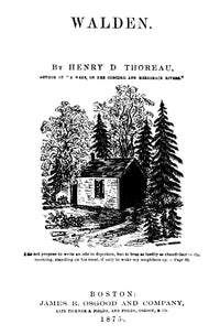 Thoreau: Walden Title Page Engraving Fine Art Print