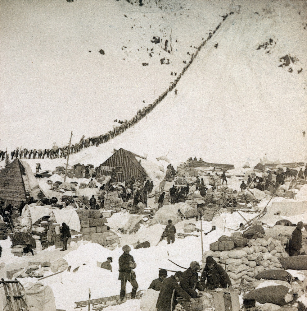 Gold Rush: The Klondike Fine Art Print - Prospectors at Chilkoot Pass