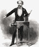 Charles Dickens Reading Drawing Fine Art Print by George C. Leighton