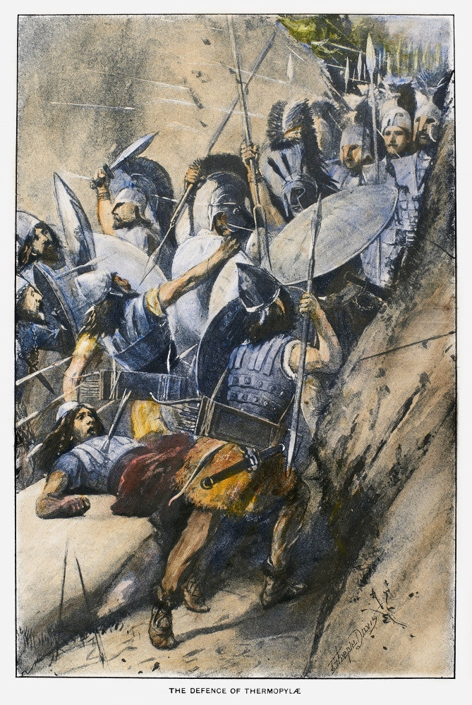 Battle of Thermopylae Fine Art Print - Historical Illustration