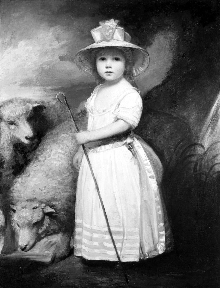 Little Bo Peep Fine Art Print on Canvas by George Romney