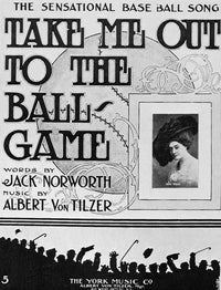 Take Me Out to the Ballgame Sheet Music Poster Print - 1908