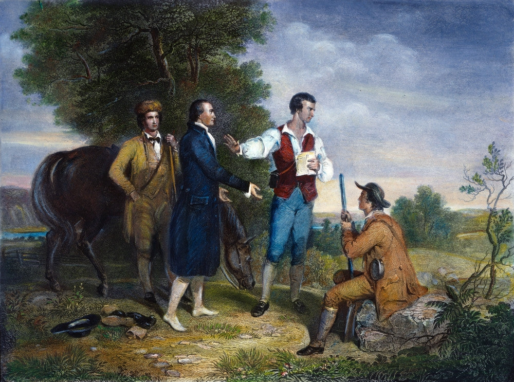 Capture of Major John Andre 1780 Engraving Poster Print by Granger Collection