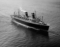 High Angle View of SS America Cruise Ship Fine Art Print