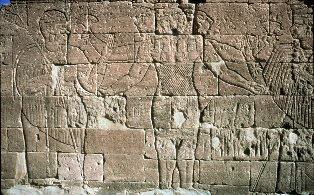 Lion God of Kush Temple Engraving Poster Print by Granger Collection