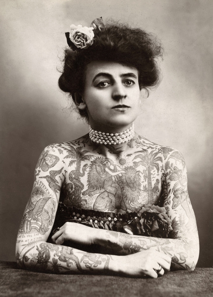 Maud Wagner Cabinet Photograph - American Circus Performer & Tattoo Artist (1911)