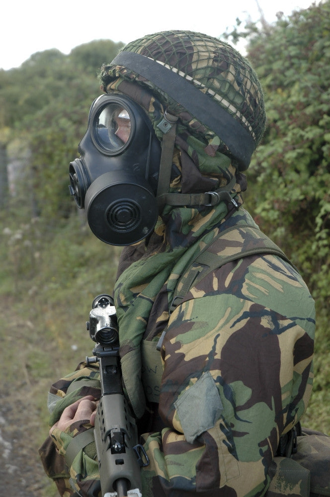 British Soldier in NBC Protection Gear Fine Art Print
