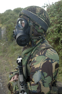 British Soldier in NBC Protection Gear Fine Art Print