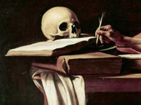 Saint Jerome - Detail Fine Art Print by Michelangelo Merisi da Caravaggio
