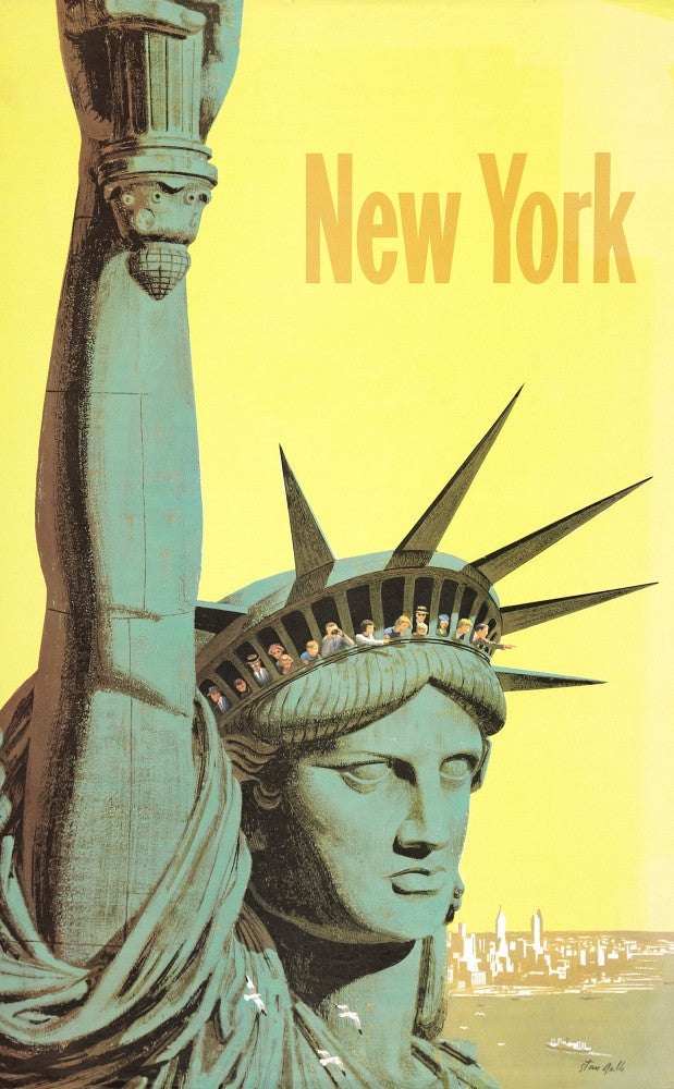 Statue of Liberty Travel Poster Print by Stan Galli