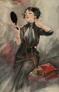 Elegant Woman In Black Fine Art Print by Mary Evans Picture Library