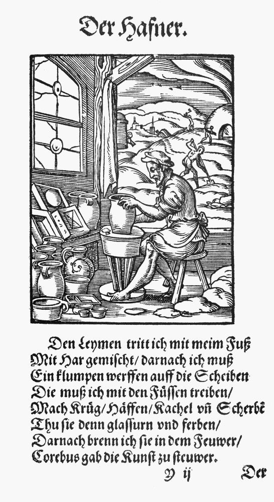 Potter Woodcut Print (1568) by Jost Amman - Fine Art Print
