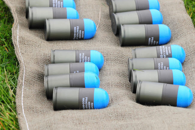40mm Practice Grenade Rounds Fine Art Print by Andrew Chittock
