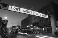 Fort Worth Stockyards Signboard at Dusk Fine Art Print by Panoramic Images