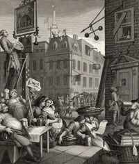Beer Street and Gin Lane Fine Art Print by Hogarth - 1833