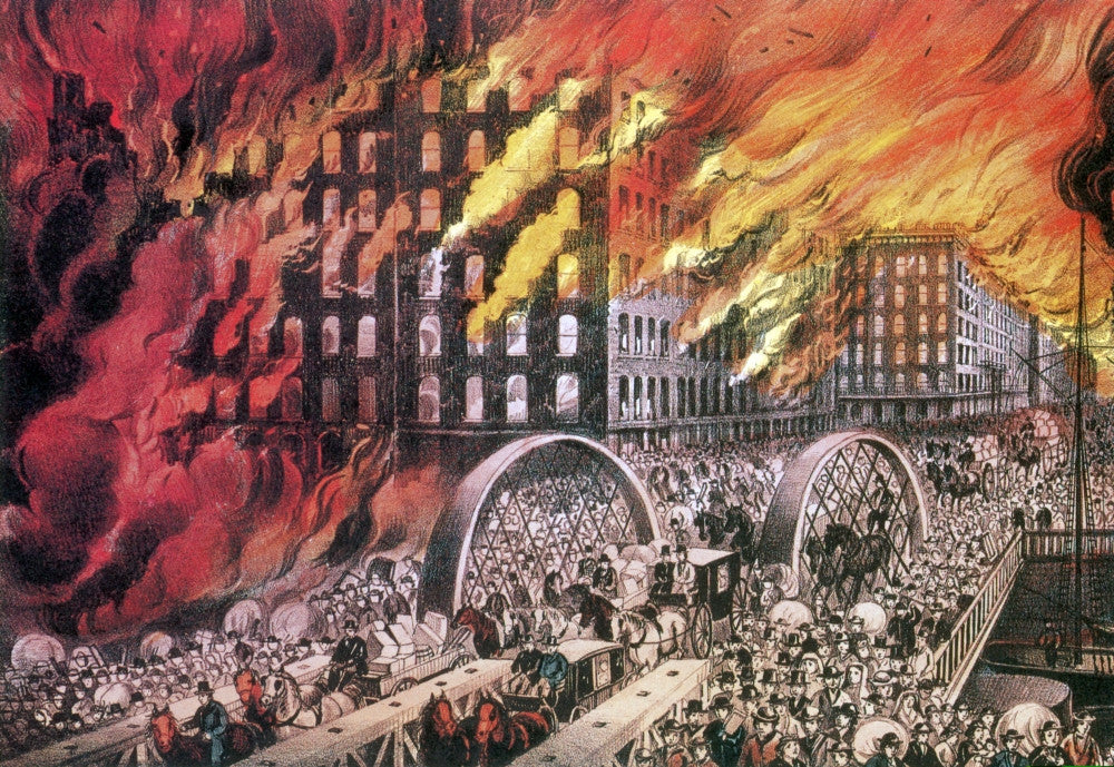 The Great Chicago Fire, 1871 Fine Art Print by Science Source