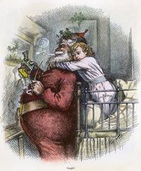 Thomas Nast 'Caught!' Wood Engraving Santa Claus Print by Granger Collection
