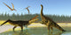 Kaprosuchus vs. Agustinia Dinosaur Fine Art Print