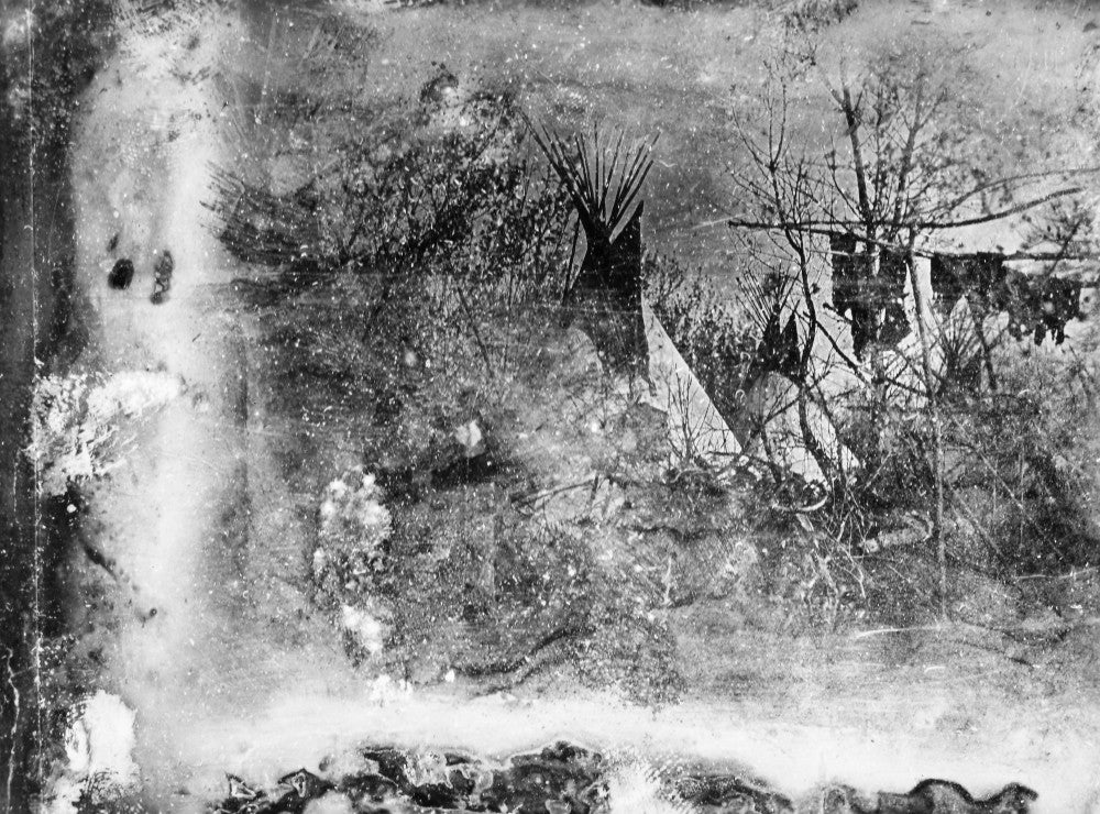 Native American Village in Kansas Territory Fine Art Print (1853)