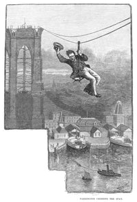 Brooklyn Bridge Mechanic Fine Art Print - Historic Line Engraving