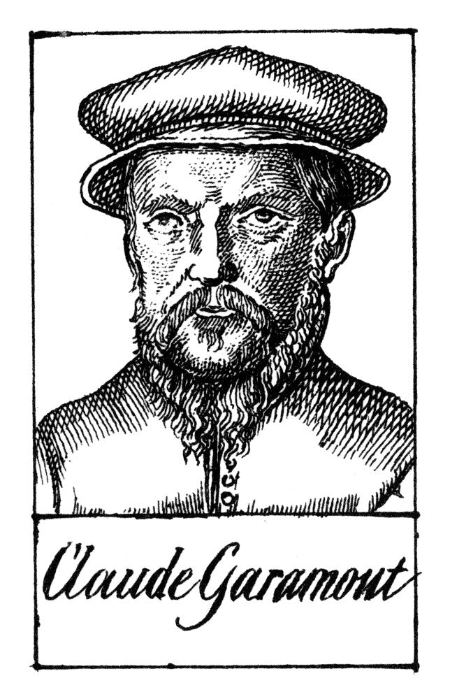Claude Garamond Fine Art Print - French Type Designer Engraving