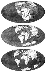Pangaea Map Fine Art Print - Alfred Wegener's Theory | Posterazzi