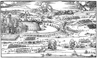 Fortress Siege, 1527 Woodcut Art Print by Albrecht Durer