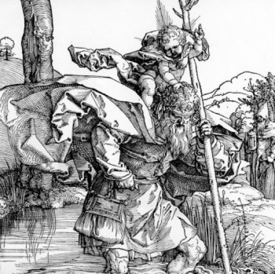 St. Christopher Woodcut Print by Albrecht Durer (1471-1528)