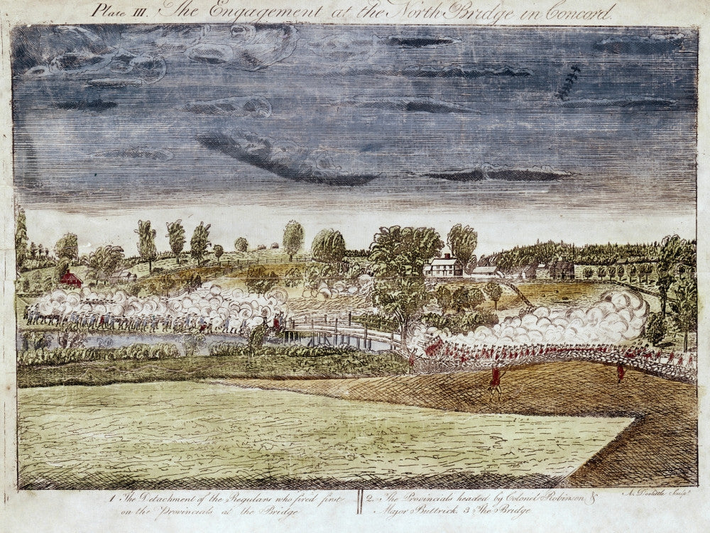 Battle of Concord, 1775 Fine Art Print by Amos Doolittle