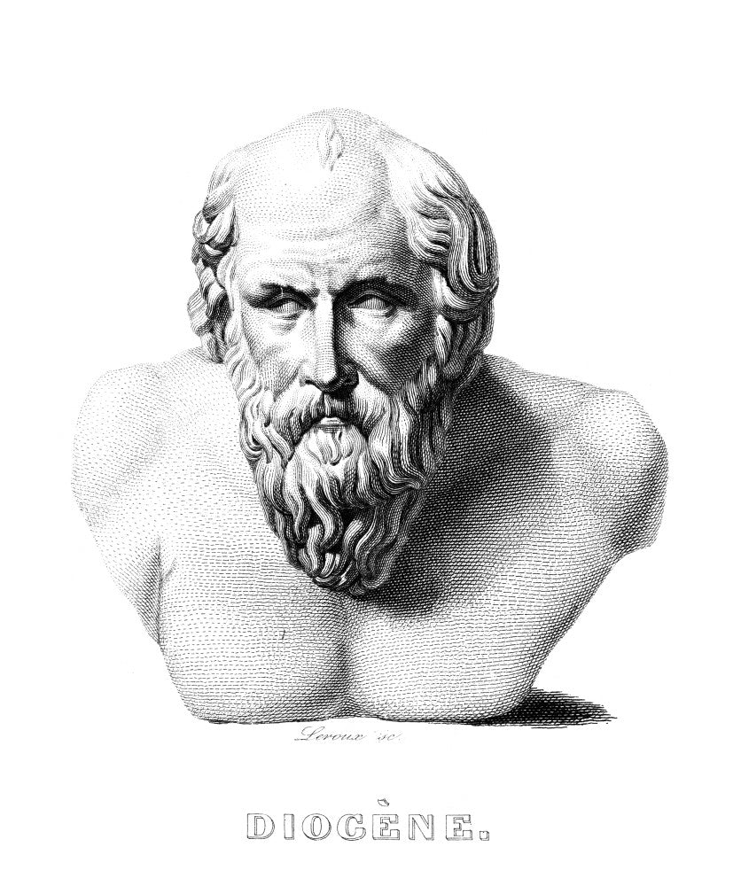 Diogenes Steel Engraving Fine Art Print - French 19th Century