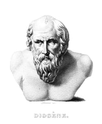 Diogenes Steel Engraving Fine Art Print - French 19th Century