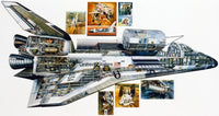 Space Shuttle Columbia Cross-Section Fine Art Print by Granger Collection