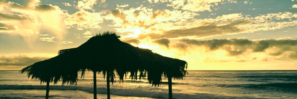 Silhouette of Shack on Windansea Beach, La Jolla Fine Art Print