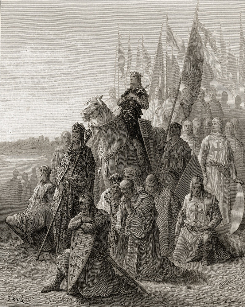 King Louis IX Before Damietta - First Crusade Fine Art Print