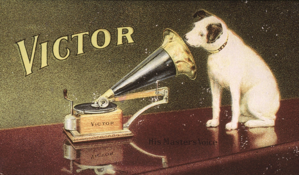 RCA Victor 'His Master's Voice' Trade Card Poster Print featuring Nipper the Dog - C1906
