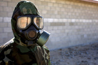 A Marine in Gas Mask Post-Confidence Chamber Print