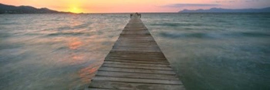 Alcudia Pier at Sunset Fine Art Print by Panoramic Images