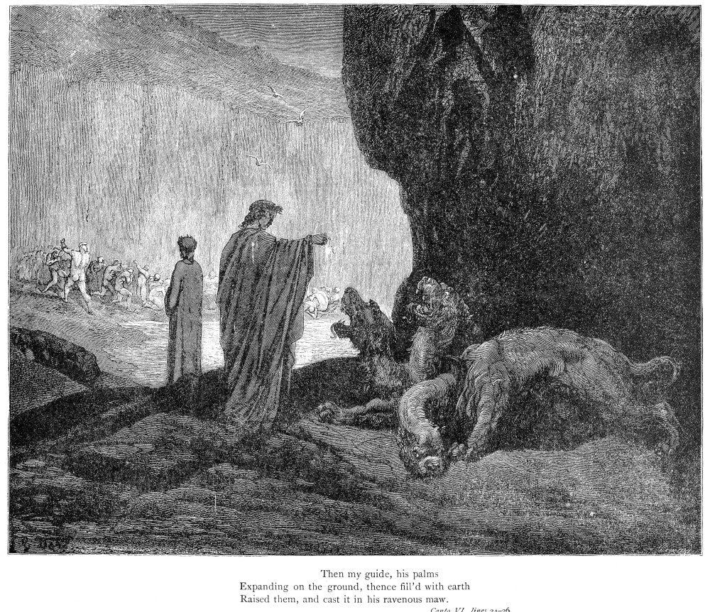 Dante's Inferno Wood Engraving Fine Art Print by Gustave Dore