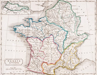 Map of France Gallia Antiqua Fine Art Print by Ken Welsh
