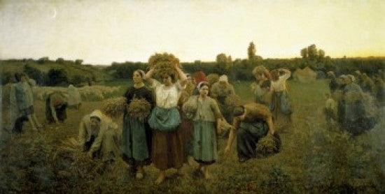 The Recall of the Gleaners Fine Art Print by Jules Adolphe Breton